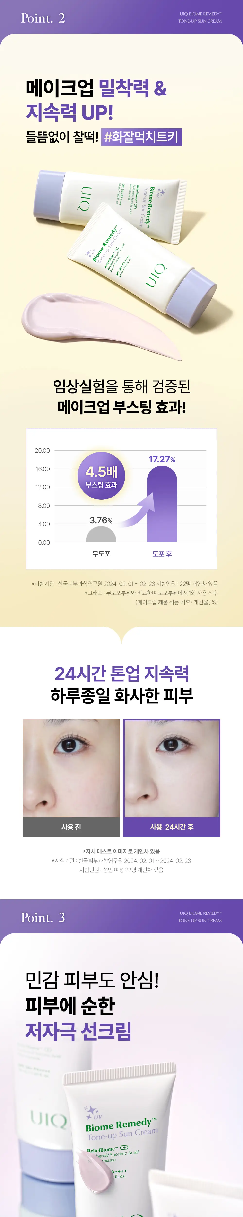 [UIQXRIIZE 포토카드 증정]유이크 톤업 선크림 보라 50ml 기획 (+수분선 20ml 증정) 상세페이지 9